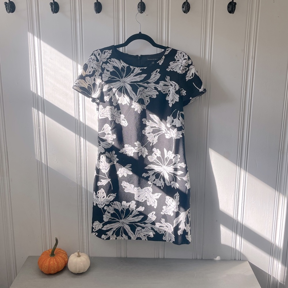 Banana Republic-Black Floral Dress